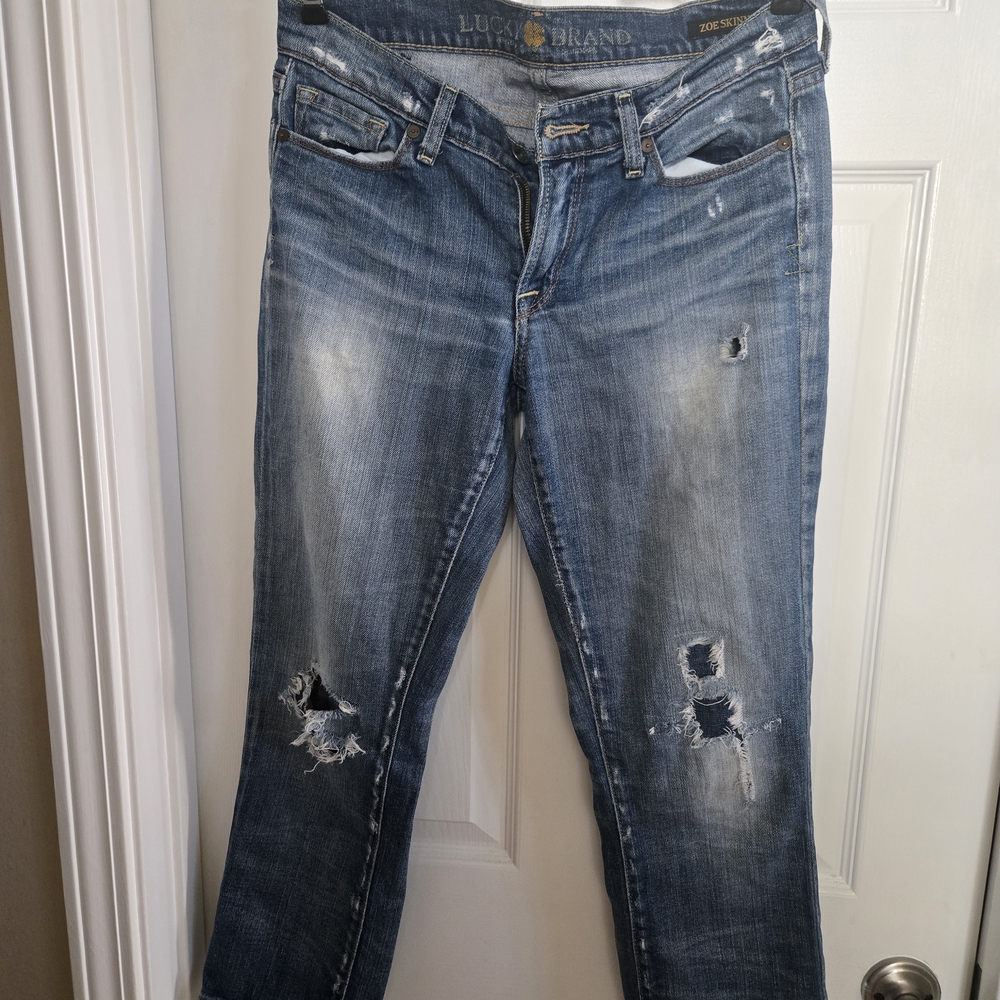 Lucky Brand Women's Distressed Blue Jeans